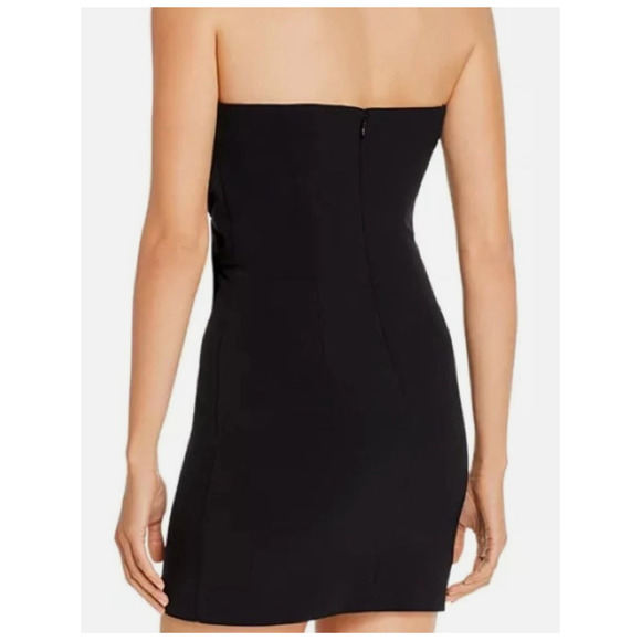 Likely Araya Black Twist-Detail Strapless Mini Dress Size 6 Bow Formal or Semi - Picture 2 of 13